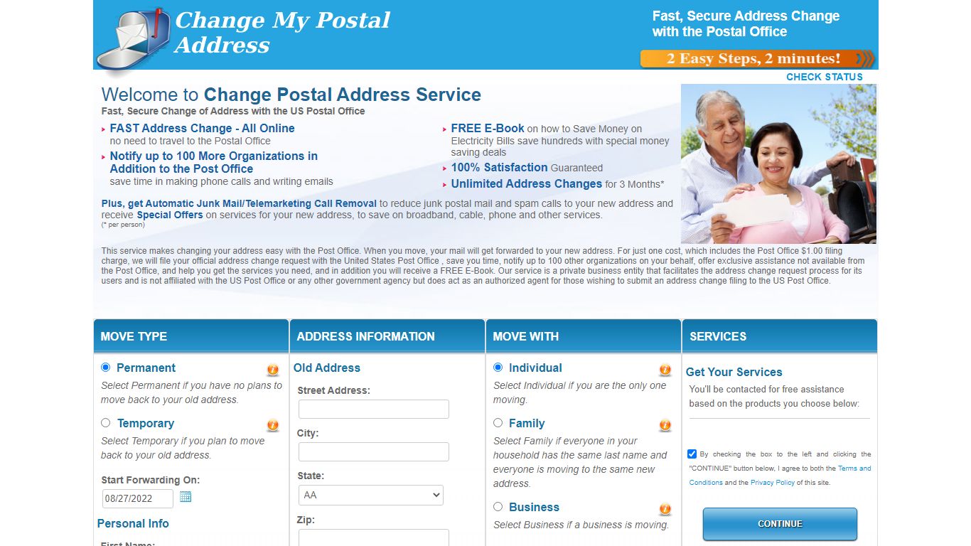 Change of Address - Fast and Secure | Change of Address for the Postal ...